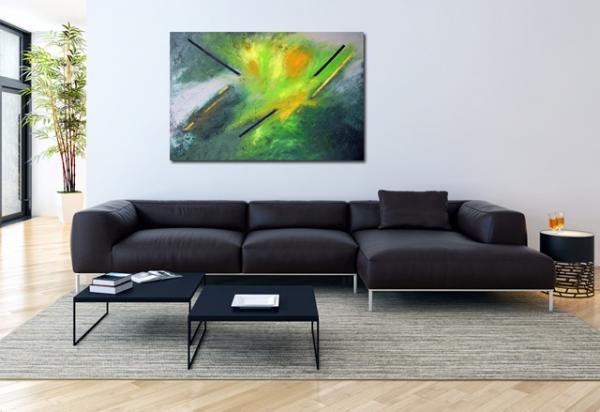 Buy art large format living room Golden summer
